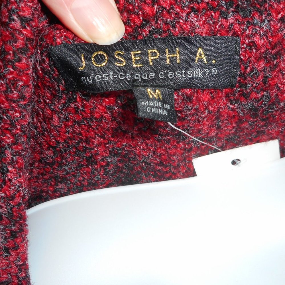 NWT Joseph A. Red Leopard Sweater, duster, Medium - Picture 7 of 7